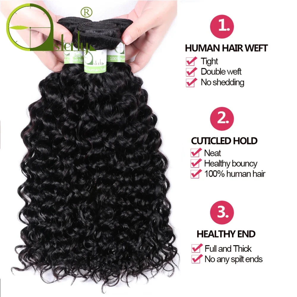 Water Wave Bundles Human hair Brazilian Hair Weave Bundles Remy Hair Extension 1/3/4 Bundles For Black Women