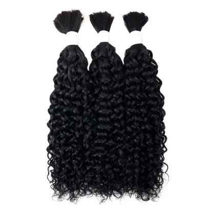 Deep Wave Bulk Hair for Braiding Brazilian Human Hair No Weft 14 To 28 Inch Extension Braids #4/27/4 #99j #1B #27 #p1B/30 Color