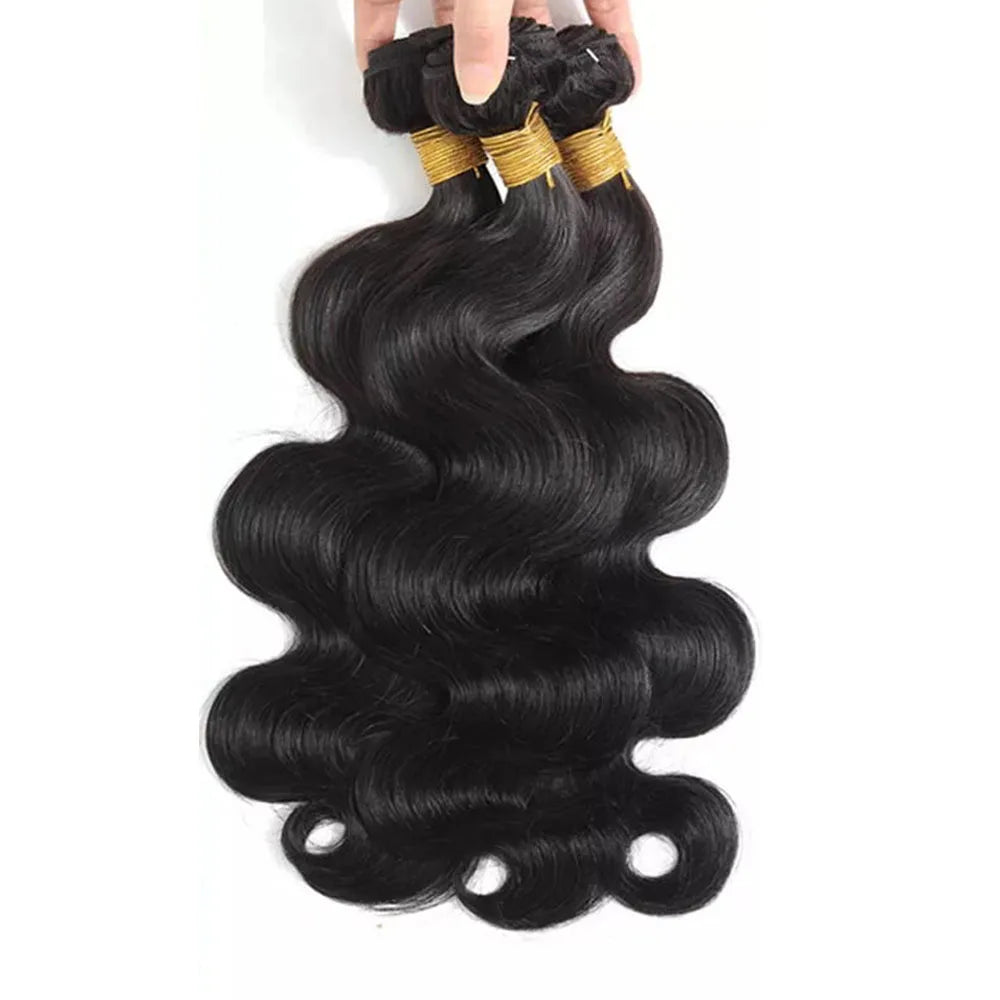Body Wave Natural Color Brazilian Hair Bundles 100% Human Hair Bundles Long Remy Hair Extensions 1/3/4 Pieces 38 40 Inches